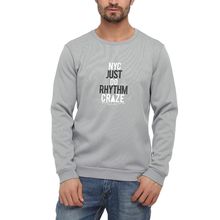 Printed Polyester Sweatshirt - Light Grey
