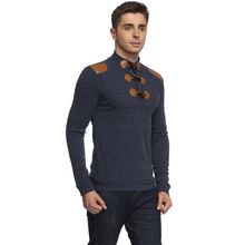 Hequeen Men Fashion Stand Collar Slim Pullover Sweater Autumn Sweatshirts